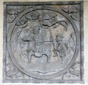 古代人物故事砖雕