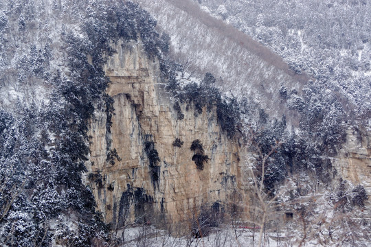 仰天山佛光崖雪景