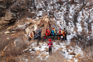 登山 雪后