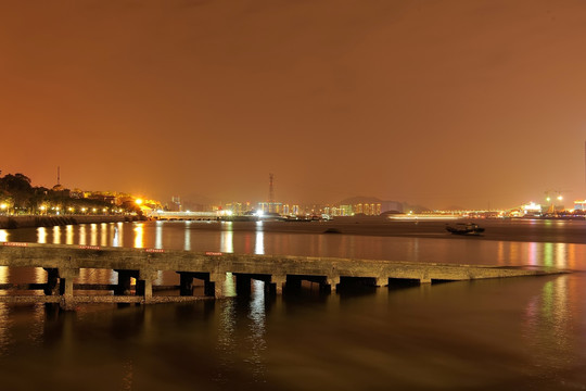 鼓浪屿夜景 货运码头
