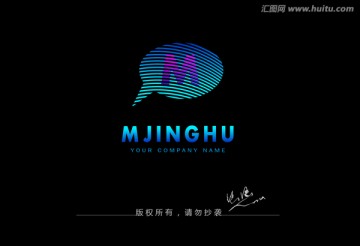 字母M标志 指纹标志