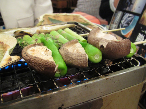 蔬菜烧烤 烤香菇