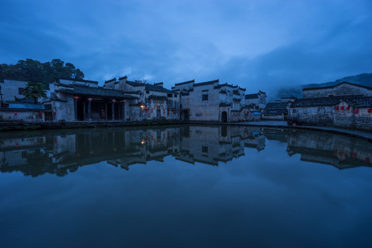 宏村月沼夜色