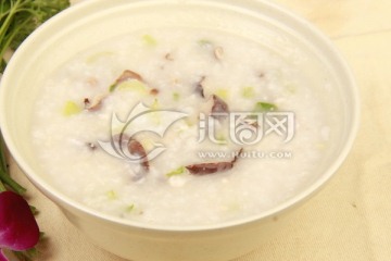 冬菇鸡丝粥
