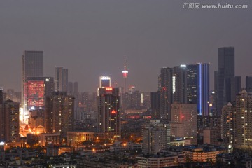 成都市中心夜景