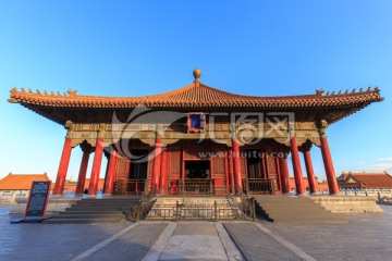 北京故宫前三殿中和殿