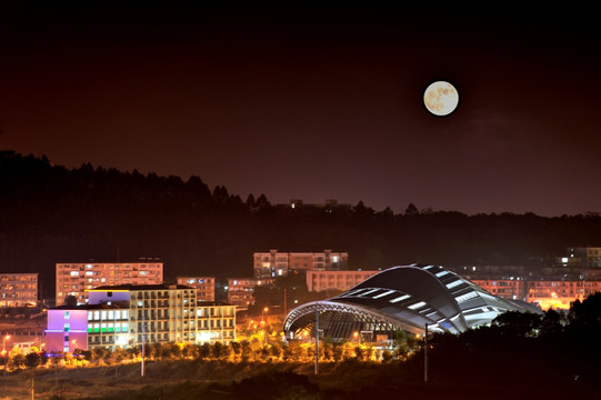 体育馆夜景