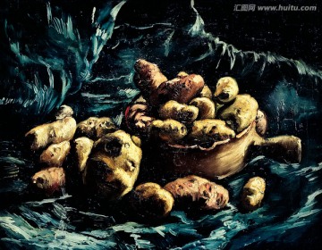 梵高静物画 土豆