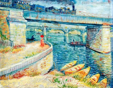梵高风景画 横跨塞纳河桥