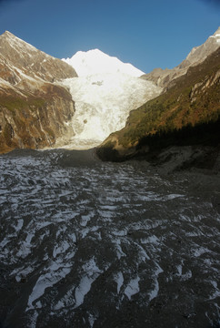 四川贡嘎深山的冰川