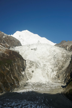 四川贡嘎深山的冰川