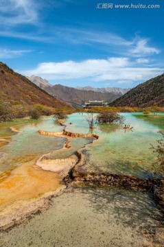 四川黄龙钙化彩池