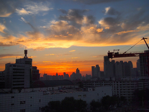 彩云 云彩 天空 落日