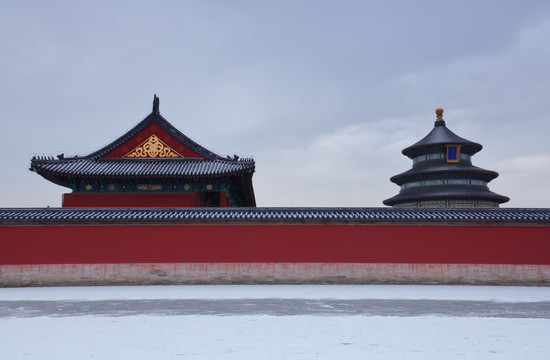 北京天坛雪景