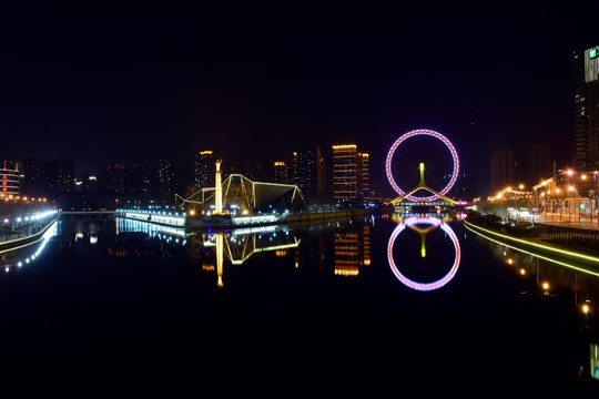 天津海河夜景
