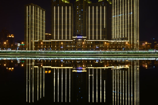 天津海河夜景