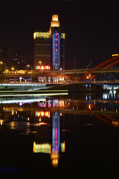 天津海河夜景