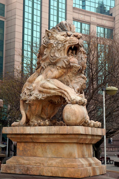 西式风格石狮雕塑