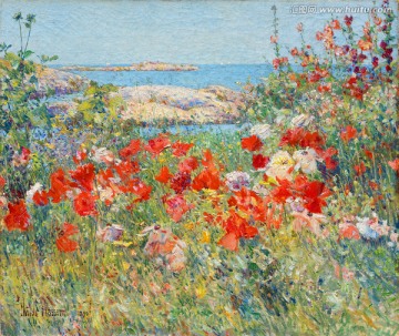 抽象花卉风景油画