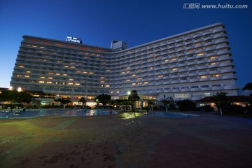 日本冲绳残波岬皇家酒店夜景