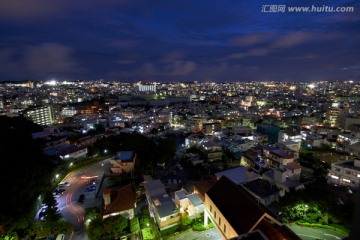 日本冲绳那霸夜景