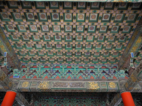 北京故宫太和门厅檐建筑