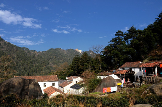 九华山风光 民居