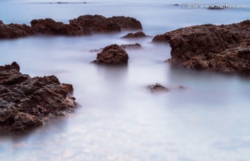 礁石慢速摄影