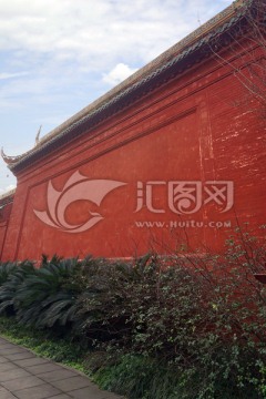 崇州文庙宫墙万仞照壁背面