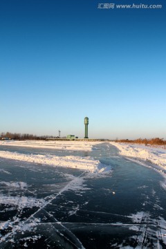 湿地 冬天 白雪 自然