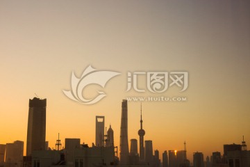上海的早晨 清晨的阳光 上海滩