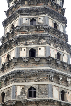 苏州云岩寺塔（局部）