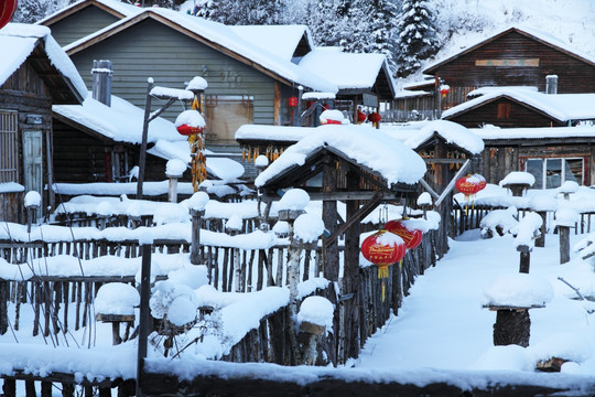 中国雪乡 雪景 爸爸去哪儿图片