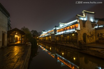 南浔古镇夜景 小河