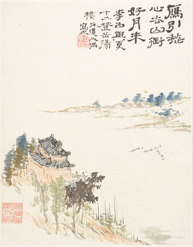 竖幅高清山水国画 画廊专供