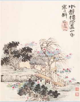 竖幅高清花鸟国画 画廊专供