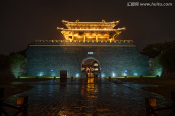 扬州东关街城楼灯光夜景