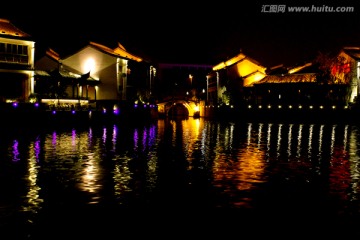 沿河夜景 苏州夜景 夜景 沿河