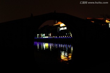 沿河夜景 苏州夜景 夜景 沿河