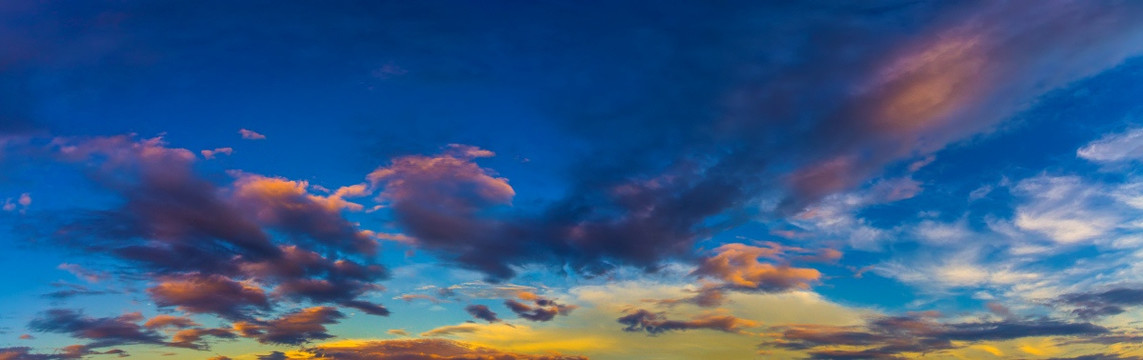 彩云 晚霞 全景 风云