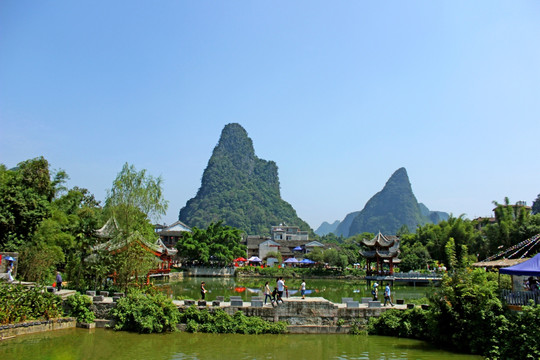 黄姚古镇山水风景