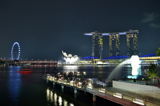 新加坡滨海湾夜景