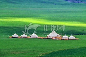 草原风景区蒙古大帐