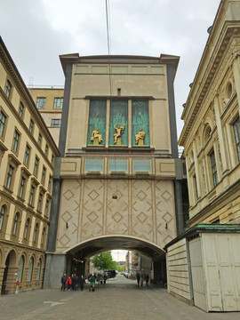 瑞典老式街路建筑