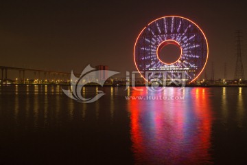 广州圆大厦夜景