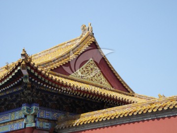 北京故宫武英门建筑外观