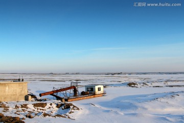 冬天 雪 原野 田野 冷色 冰