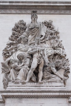 巴黎凯旋门巨型雕塑 和平之歌