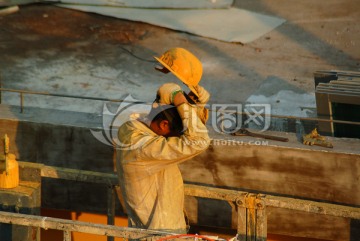 油漆工职业安全 安全帽