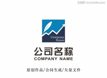 羽毛股票LOGO 标志设计